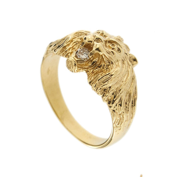 Bague Bague tête de lion avec diamants 58 Facettes 31013