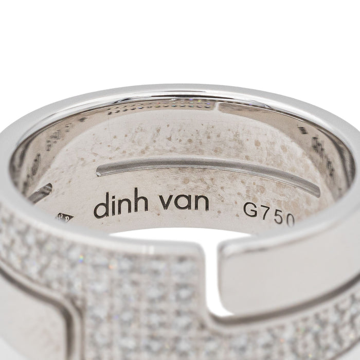 Dinh Van Bague Seventies Or blanc Diamant