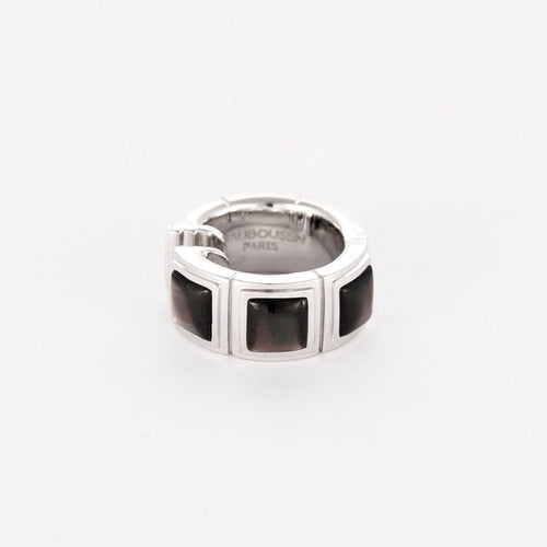 Boucles d'oreilles MAUBOUSSIN - Boucles d'oreilles or blanc, diamants et nacre 58 Facettes DIN0024