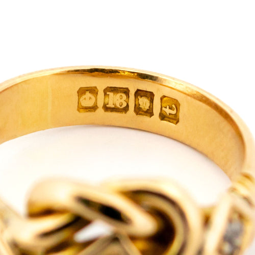 Bague nœud d'amour en diamant