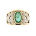 Ring Ring with emerald and diamonds 58 Facettes 36072