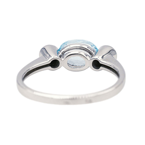 Bague 56 Bague Or blanc Topaze 58 Facettes 4098650RV