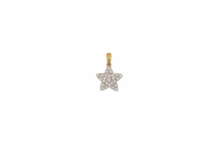 Pendentif Pendentif étoile en or jaune avec diamants 58 Facettes cnd248