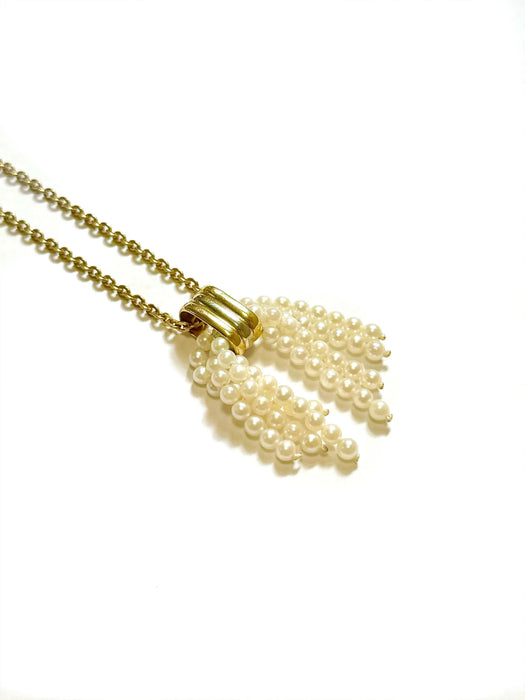 Collier Cartier - Pendentif pompon de perles trois ors 58 Facettes REF24045-209-210