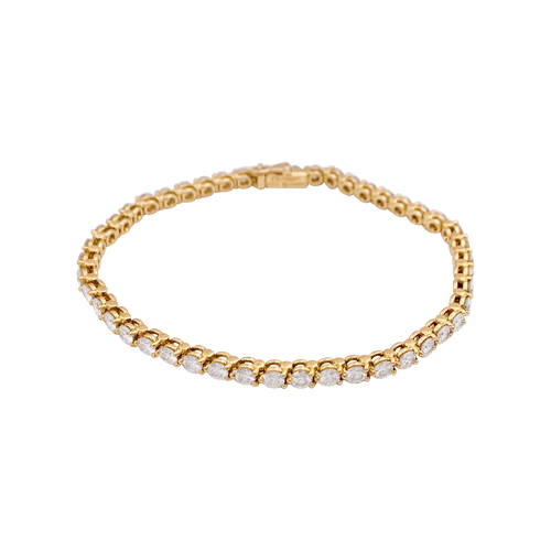 Bracelet Ligne tennis Cartier or jaune, diamants. 58 Facettes 34225
