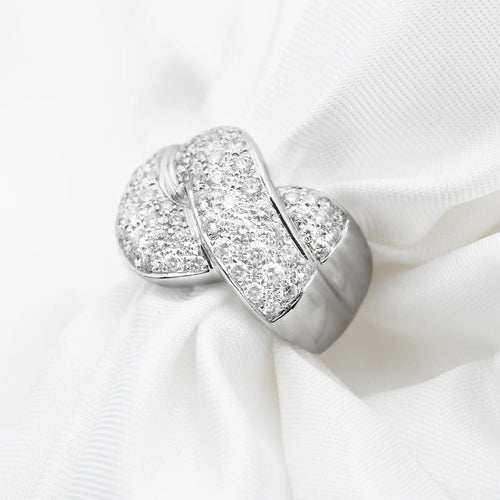 Bague Bague Recarlo en or blanc avec diamants de 2 carats 58 Facettes