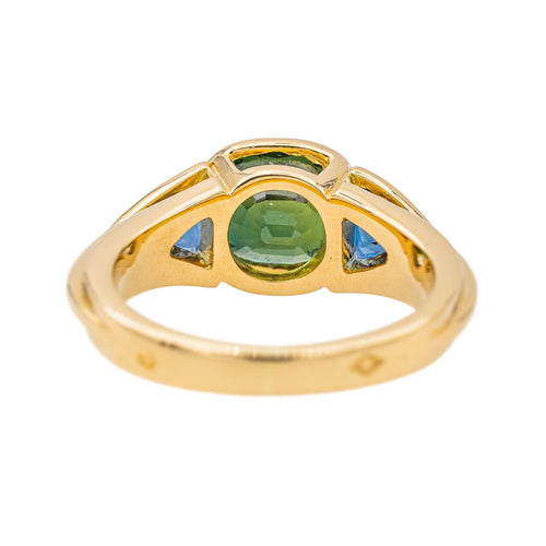 Bague 48 Bague Trilogie Or jaune Saphir vert 58 Facettes 3757182RV