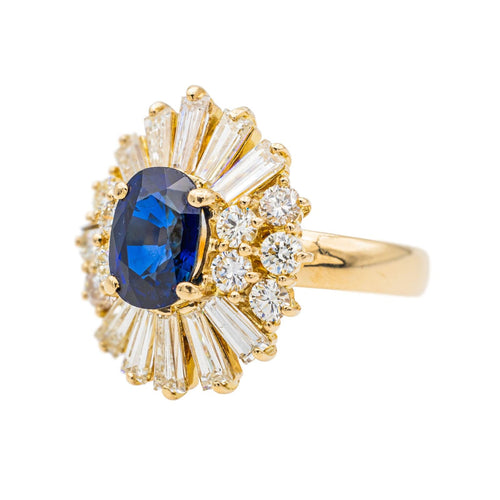 Bague Bague Pompadour Or jaune Saphir 58 Facettes 3746436RV