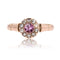 Bague 56 Bague ancienne saphir rose et diamants taillés en rose 58 Facettes CV138
