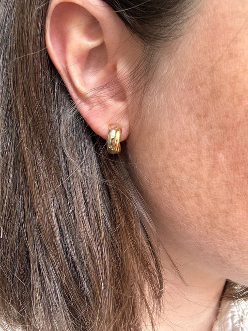 Boucles d'oreilles Demi-créoles trois ors 58 Facettes REF24014-178