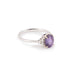 Bague 53 Bague Saphir Mauve 2.07 Cts Diamants Or Gris 58 Facettes B367