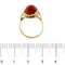 Bague 53 Bague en or jaune avec corail rouge 58 Facettes 37274