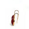 Boucles d'oreilles Boucles d'oreilles en or avec agate rouge et nacre 58 Facettes
