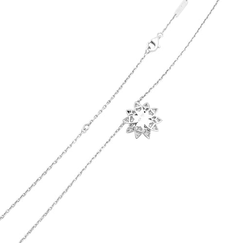 Pendentif Pendentif Van Cleef & Arpels, "Lotus", or blanc et diamants. 58 Facettes 35009