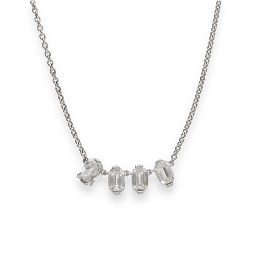 Collier Collier pendentif or blanc platine diamants taillés en chiffres 58 Facettes