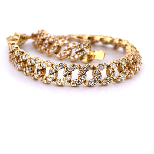 Bracelet Bracelet en or jaune avec diamants 58 Facettes