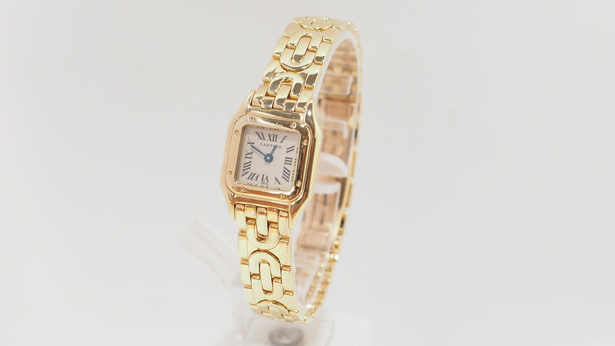 Montre Montre Mini Panthère de Cartier en or jaune 58 Facettes 32737