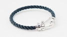 Bracelet Fred - Bracelet "Force 10" GM "Roland Garros" en or blanc et grenat 58 Facettes 32726