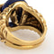 Bague 54 Bague Lapis Lazuli des années 70 Ovale Vintage Or Jaune 58 Facettes G13413