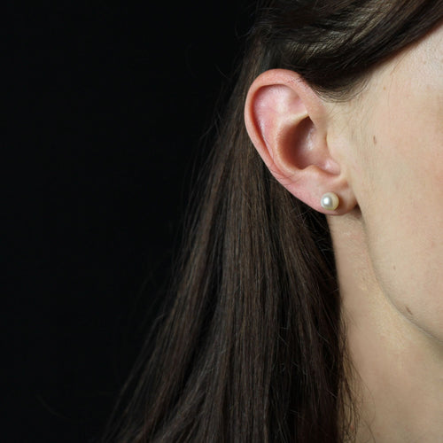 Boucles d'oreilles Puces d'oreilles perles de culture or jaune 58 Facettes 19-089A