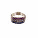 Ring 56 Multi-row Gold Ring Diamonds, Rubies & Sapphires 58 Facettes 18-GSJE412