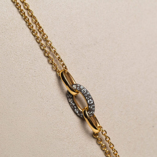 Collier Sautoir Pomellato Catene Or Rose et Diamants Blancs 58 Facettes 2.19211