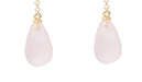 Boucles d'oreilles Boucles d’Oreilles Gouttes Quartz Rose 58 Facettes BO77