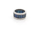 Bague 51 bague bandeau 20 saphirs 13ct baguette en or blanc 100 diamants 58 Facettes 262243