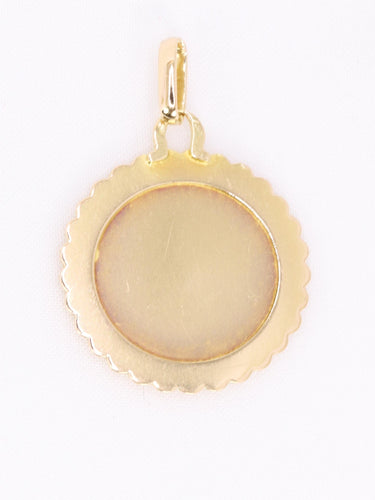 Pendentif PERROUD Médaille signe du zodiaque Taureau or jaune 58 Facettes 1176.3