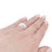 Ring 52 Art Deco style ring in white gold, diamond. 58 Facettes 33667