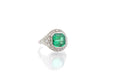 Ring 54 Platinum Emerald Diamond Ring 58 Facettes 25553 25102