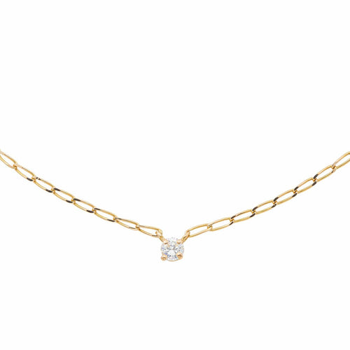 Collier Collier Solitaire Or jaune Diamant 58 Facettes 3330019CN