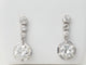 Boucles d'oreilles Paire de dormeuses anciennes en or blanc et diamants 58 Facettes 32108