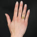 Bague 54 Bague or jaune d'occasion rubis diamants 58 Facettes 21-674A