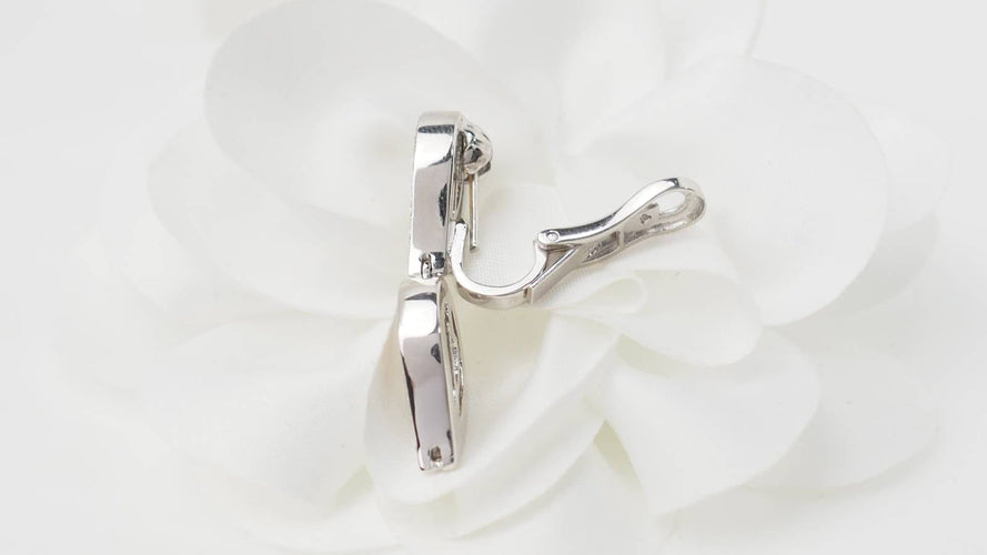 Boucles d'oreilles Pendants d'oreilles en or blanc, citrines et diamants 58 Facettes 32804