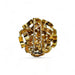 Broche Broche vintage or jaune texturé diamants 58 Facettes