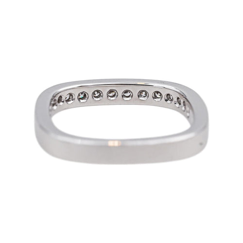 Bague 47 Bague Demi alliance Or blanc Diamant 58 Facettes 4608578CN