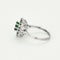 Bague 53 Bagur marguerite or blanc, émeraude et diamants 58 Facettes EPI10662
