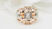 Bague 51 Bague Tank en or bicolore et diamants 58 Facettes 32708