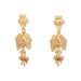 Boucles d'oreilles Boucles d'oreilles longues fleurs vintage années 60 Or jaune 58 Facettes G13438