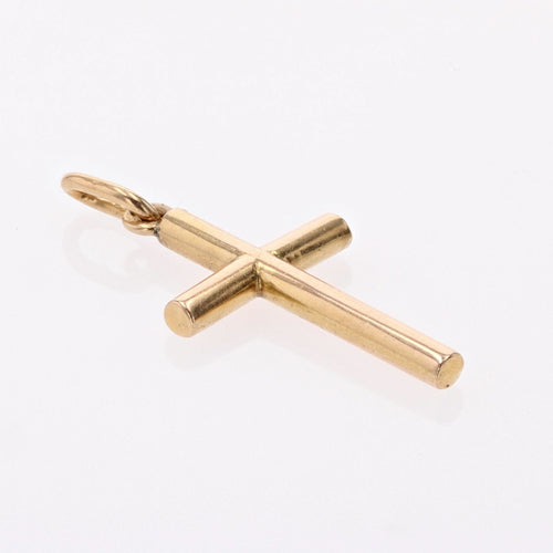 Pendentif Croix or fil rond 58 Facettes CVP111