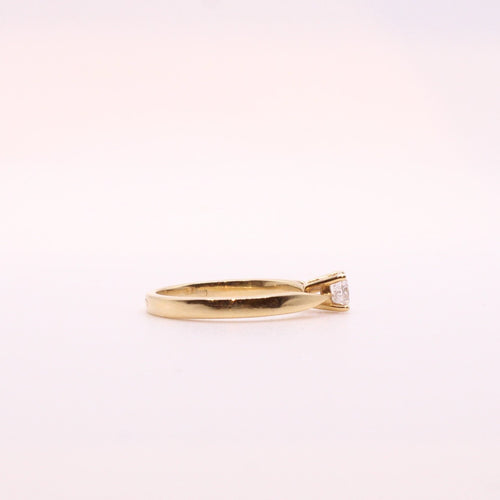 Bague 50.5 Solitaire or jaune diamant serti 4 griffes 58 Facettes