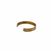 Bracelet Jonc ouvert tressé d'or et d'acier 58 Facettes REF24072-235