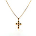 Collier Collier Or jaune croix et grenat 58 Facettes CO-GS32613