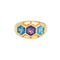 Bague 53 Bague vintage en or jaune avec améthyste et topaze bleue 58 Facettes G13634