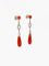 Boucles d'oreilles Boucles d'oreilles pendantes Art Deco corail rouge diamants taille rose 58 Facettes 1087.19