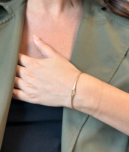 DINH VAN - Bracelet serrure or jaune et diamants