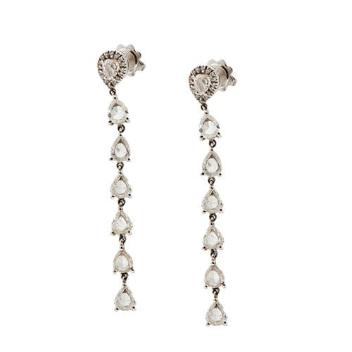 Boucles d'oreilles pendantes en diamant