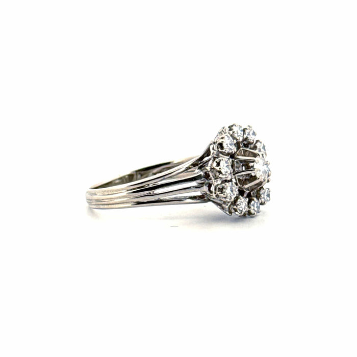 Bague 59 Bague Marguerite or blanc, diamants 58 Facettes 87-GS32627