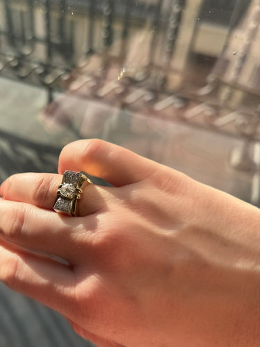 Bague 55 Bague tank noeud 58 Facettes REF24099CF-262